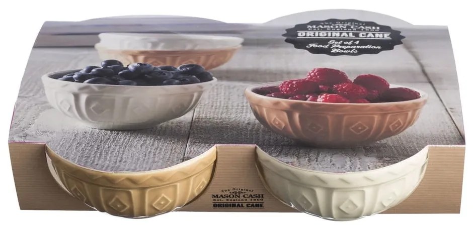 Fehér-bézs kőedény tálka szett 4 db-os 200 ml Original Cane – Mason Cash