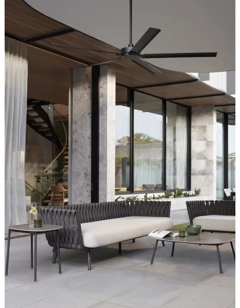 Lucci air 21616149 - MONZA mennyezeti ventilátor IP55 fekete, DO-val