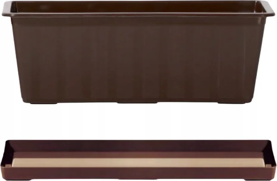 Erkélydoboz Prosperplast Agro Szett 40 cm Bézs Állvánnyal