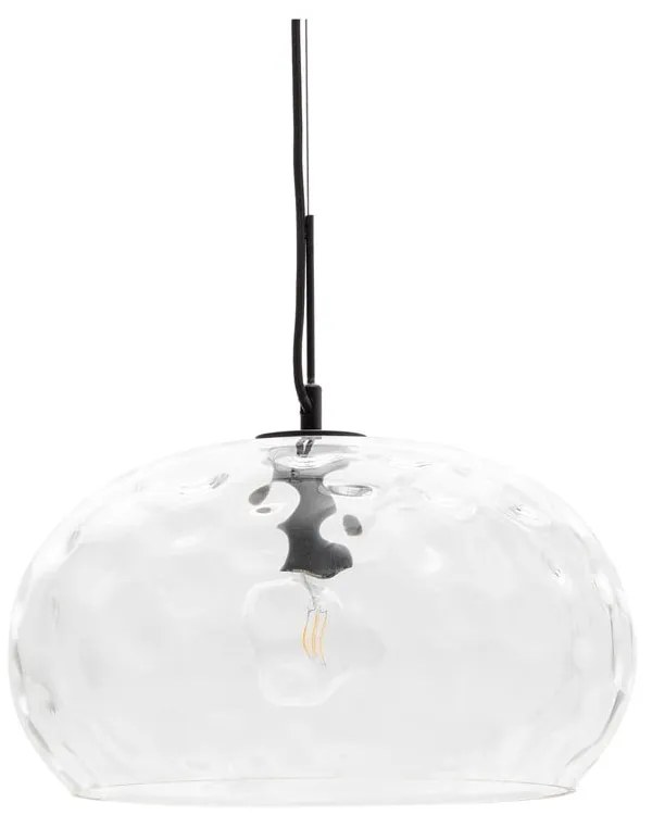 Fekete függőlámpa üveg búrával ø 40 cm Balma – Kave Home