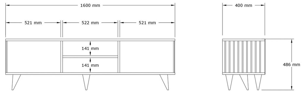 TV asztal Pibane (antracit) . 1095255