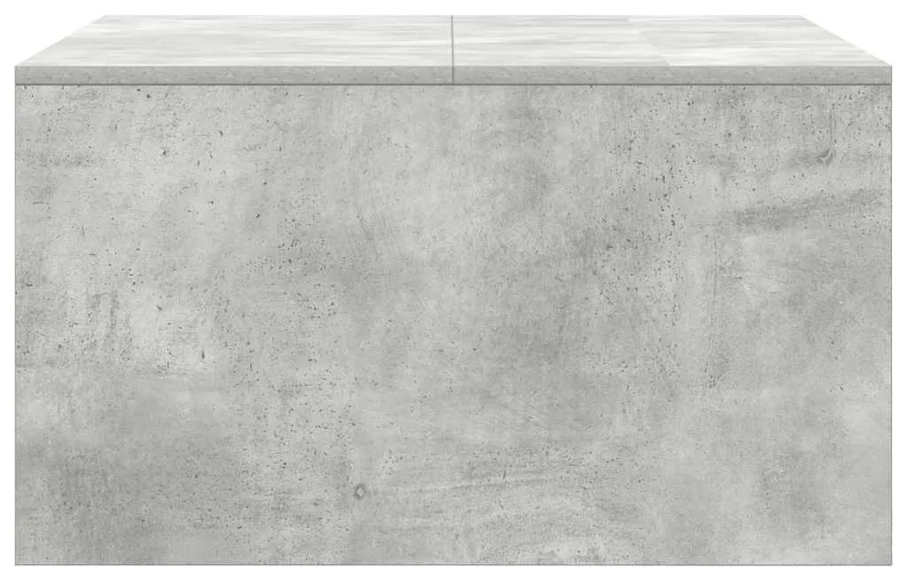 betonszürke dohányzóasztal fiókokkal 70,5x70x40 cm