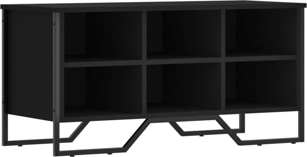 vidaXL fekete szerelt fa cipőszekrény 90 x 38 x 45,5 cm