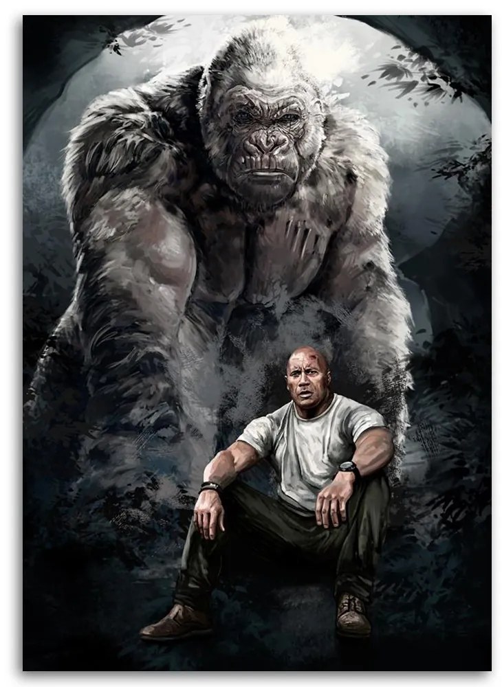 Gario Vászonkép Rampage Tombolás, Dwayne "The Rock" Johnson - Dmitry Belov Méret: 70 x 100 cm