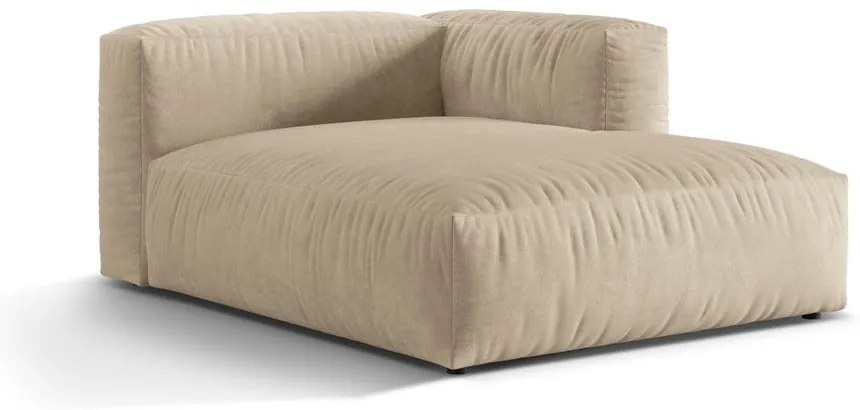 Bézs bársony kanapé modul (jobb oldali) Martina – Micadoni