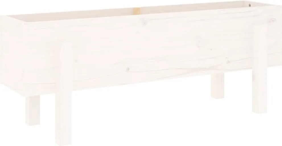 vidaXL fehér tömör fenyőfa kerti magaságyás 101 x 30 x 38 cm