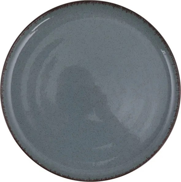 Tányérkészlet porcelán, kék, 24 darabos