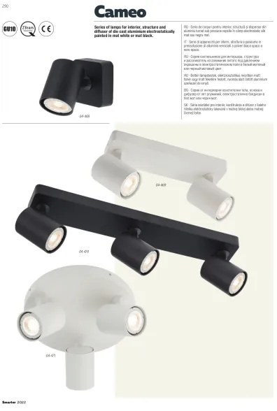 Redo 04-470 - CAMEO irányítható spotlámpa 2xGU10/35W/230V fekete