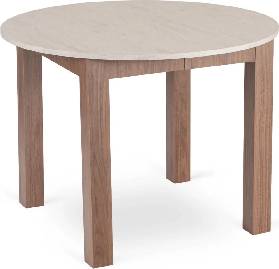 Modern bővíthető étkezőasztal HARRY 102–142 cm travertin dió Nicea