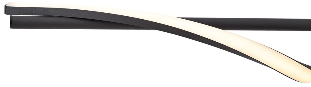 Design függőlámpa fekete 110cm LED-del, 3 lépésben dimmelhető - Wokkel