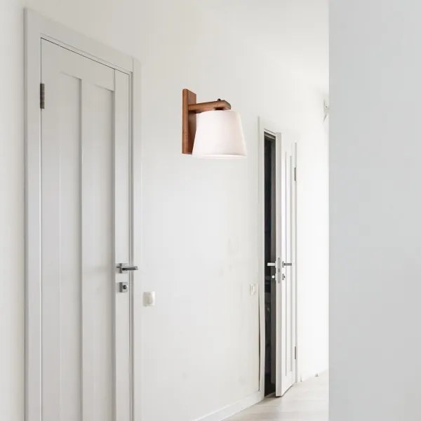 Fali lámpa 1xE27/60W/230V tölgy mintával