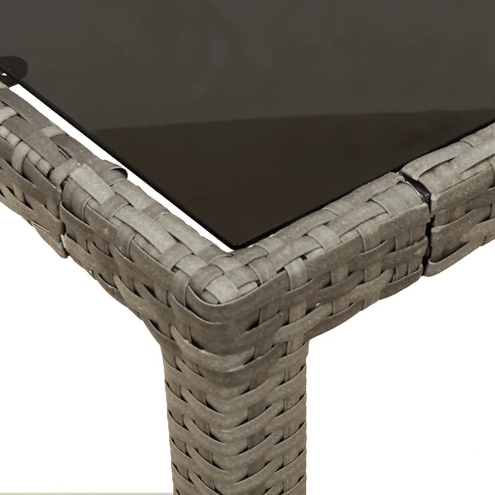 vidaXL 3 részes szürke polyrattan bisztrógarnitúra párnákkal