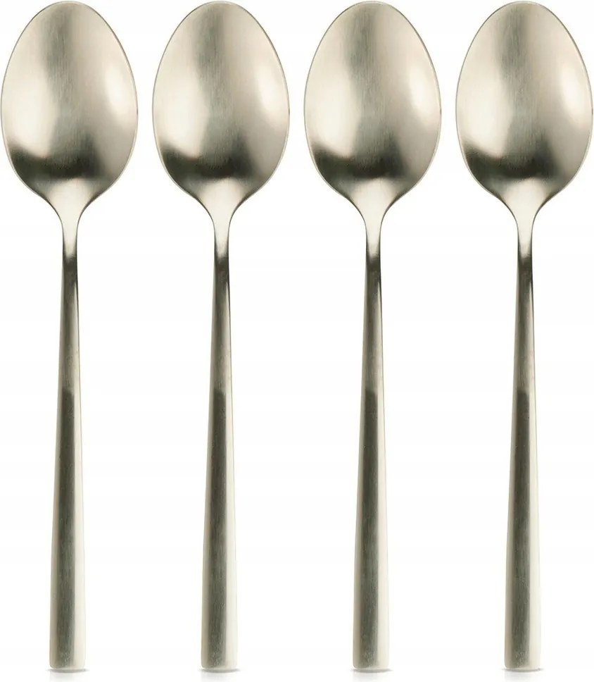 Teáskanál Kávé Acél Arany Szett 4 Db-os