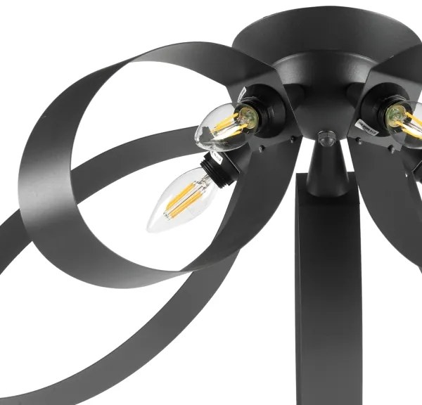 ONLI - Mennyezeti lámpa SERENA 5xE14/6W/230V fekete