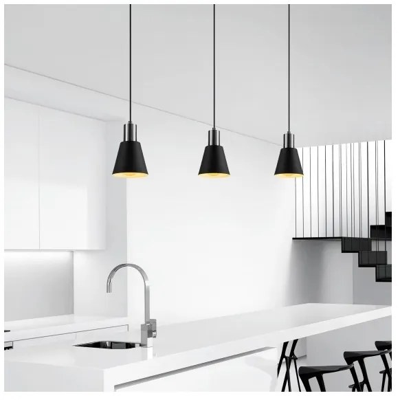 Csillár zsinóron KEM 1xE27/40W/230V fekete