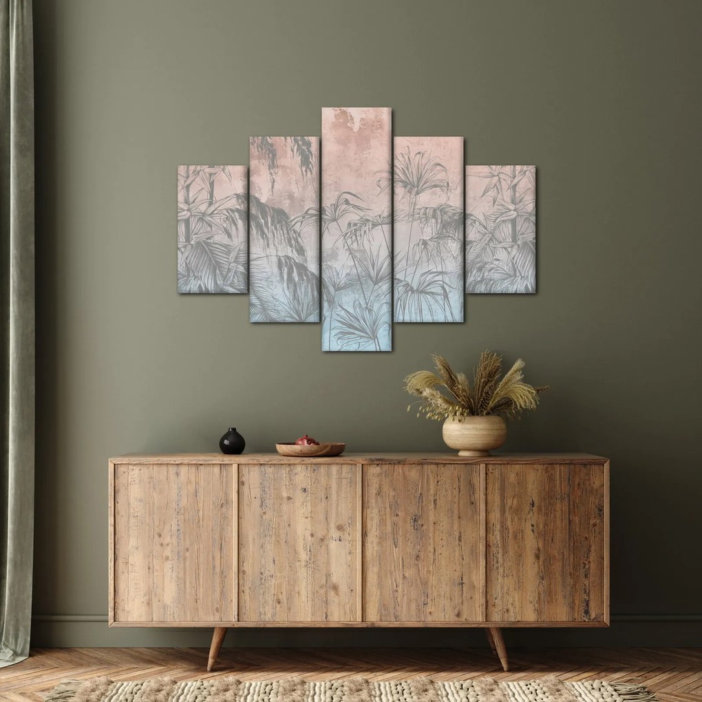 Kép - Trópusi növények a falon (150x105 cm)