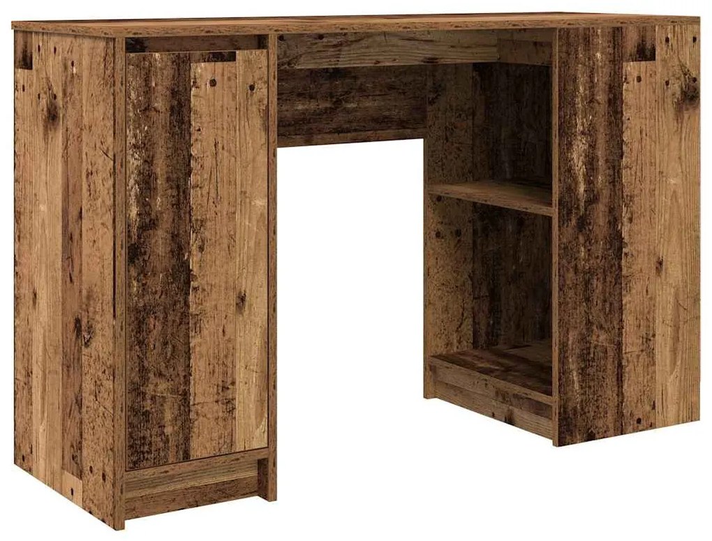 antik fa szerelt fa íróasztal 120x42x76 cm
