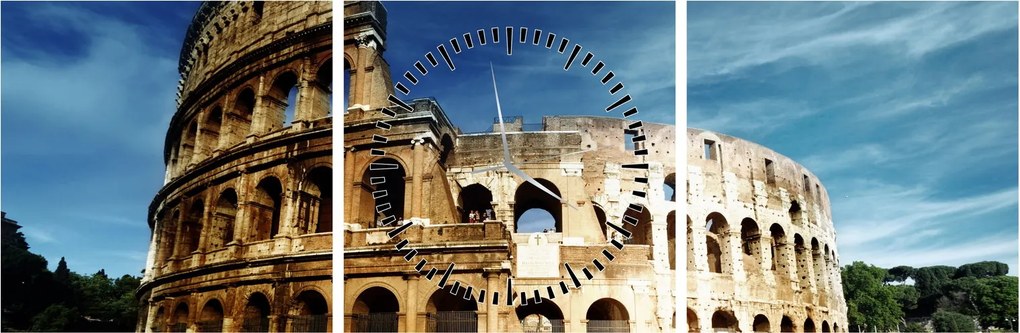 Kép - Colosseum Rómában, Olaszországban (órával) (90x30 cm)