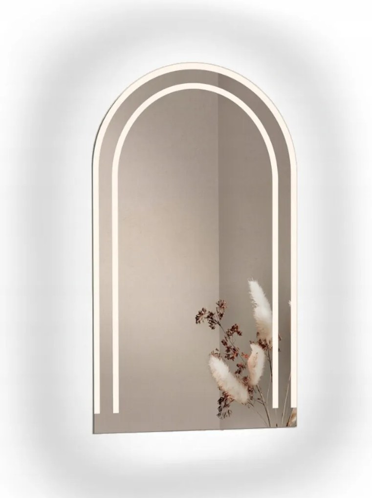 Homokfúvott tükör Led háttérvilágítással 60x120