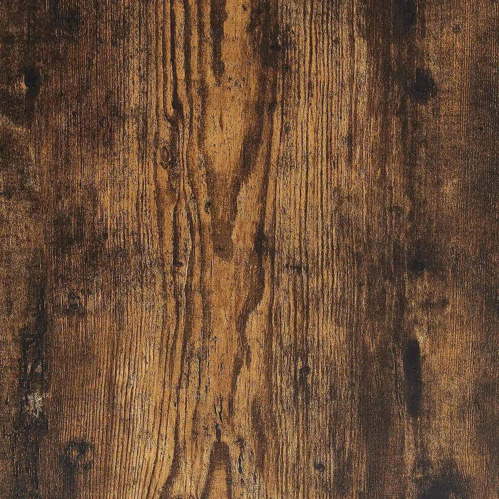 füstös tölgy színű szerelt fa ágykeret matrac nélkül 135x190 cm