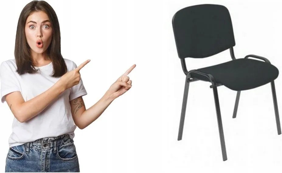 Szék Iso Black C-11 szövött fekete