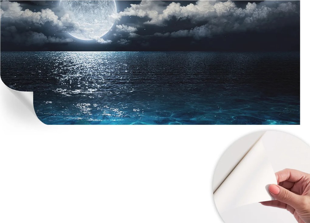 Öntapadós Dekoratív Fotótapéta Hálószobába Éjszakai tenger 250x104 cm