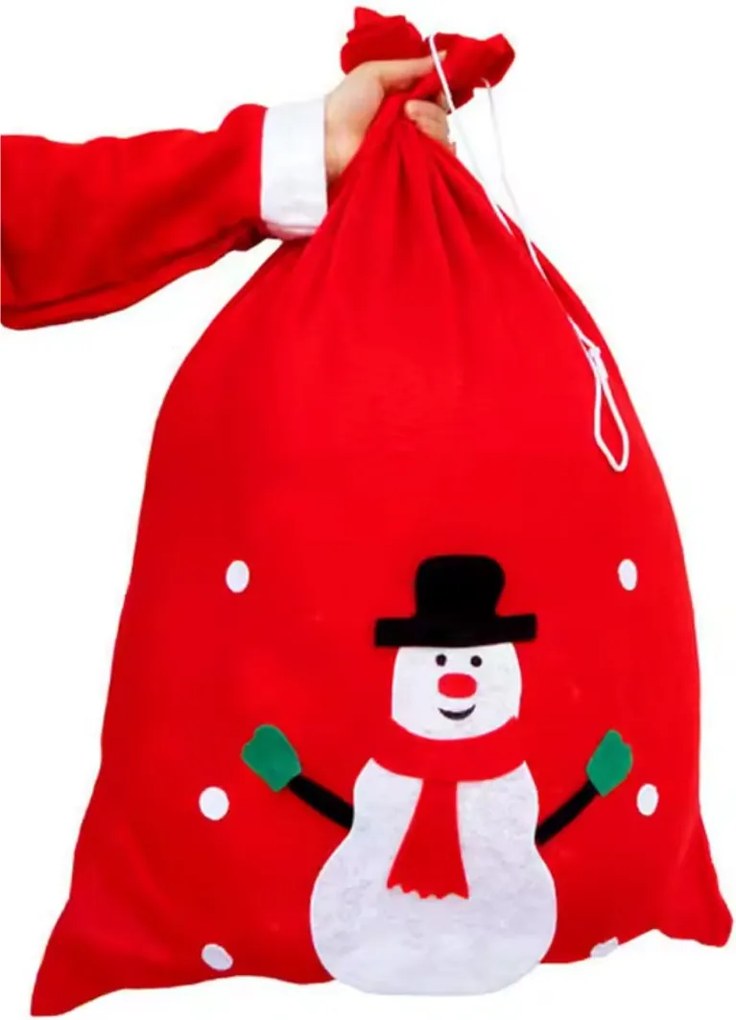 Mikulás ajándéktasak 60x40 cm Mikulás karácsony