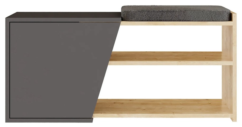 Cipőtároló Fiona - Oak, Anthracite