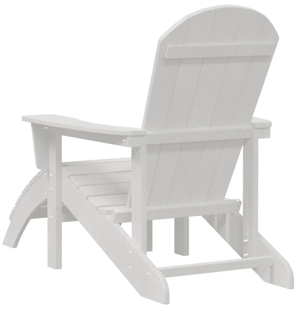 Adirondack szék lábtartóval Fehér HDPE