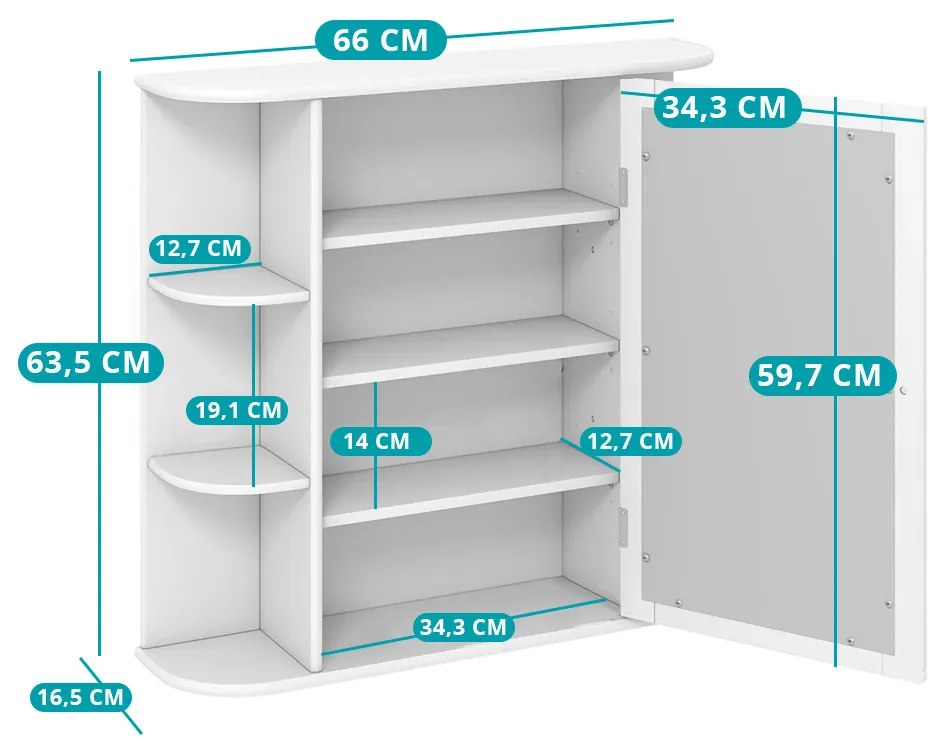 Fürdőszobai tükrös tárolószekrény