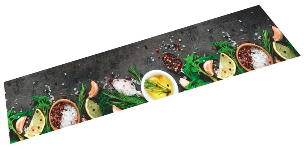mosható fűszermintás bársony konyhaszőnyeg 60 x 300 cm