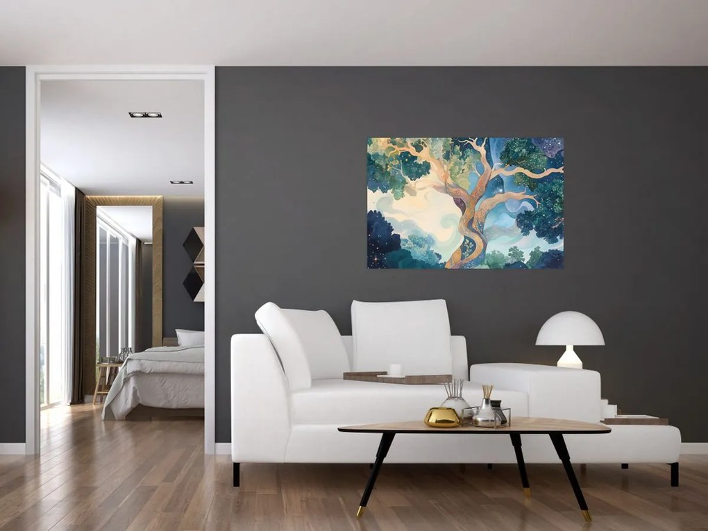 Kép – Kozmikus fa (90x60 cm)