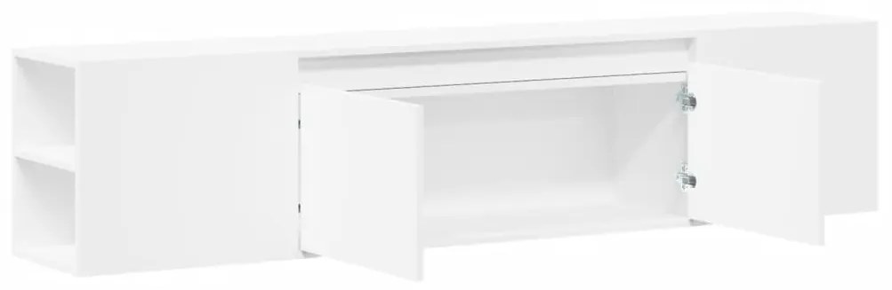 fehér falra szerelhető TV-szekrény LED-del 180 x 31 x 39,5 cm