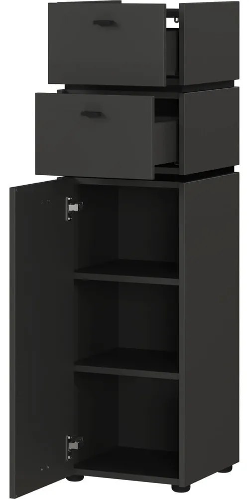 Antracitszürke magas fürdőszoba szekrény 34x117 cm Modesto – Germania