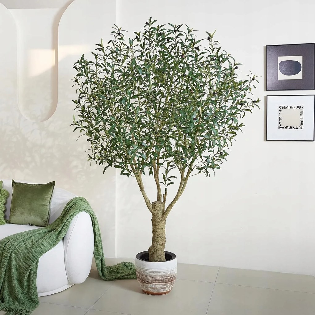 Mesterséges Nagy Olajfa 210CM Nappali Iroda Étterem Szálloda