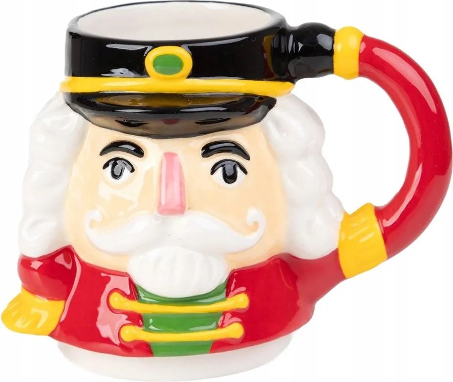Karácsonyi bögre Nutcracker Shape diótörő szürke 0,4 l Homla