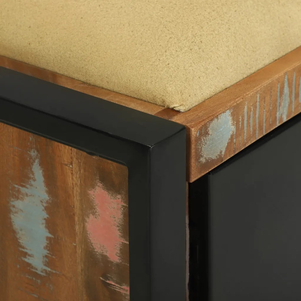 pad szekrény multicolor 100x35x50 cm tömör újrahasznosított fa