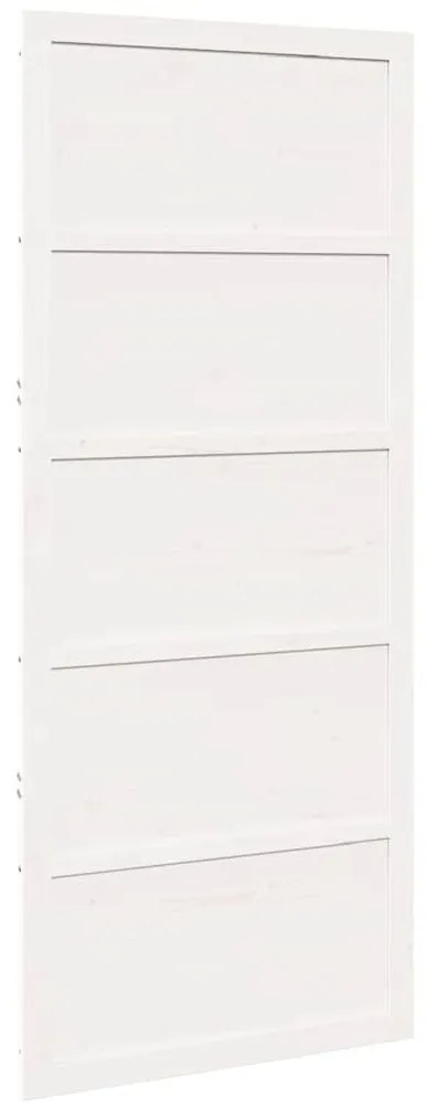 Pajtaajtó Fehér 100 x 208 cm Tömör fenyőfa