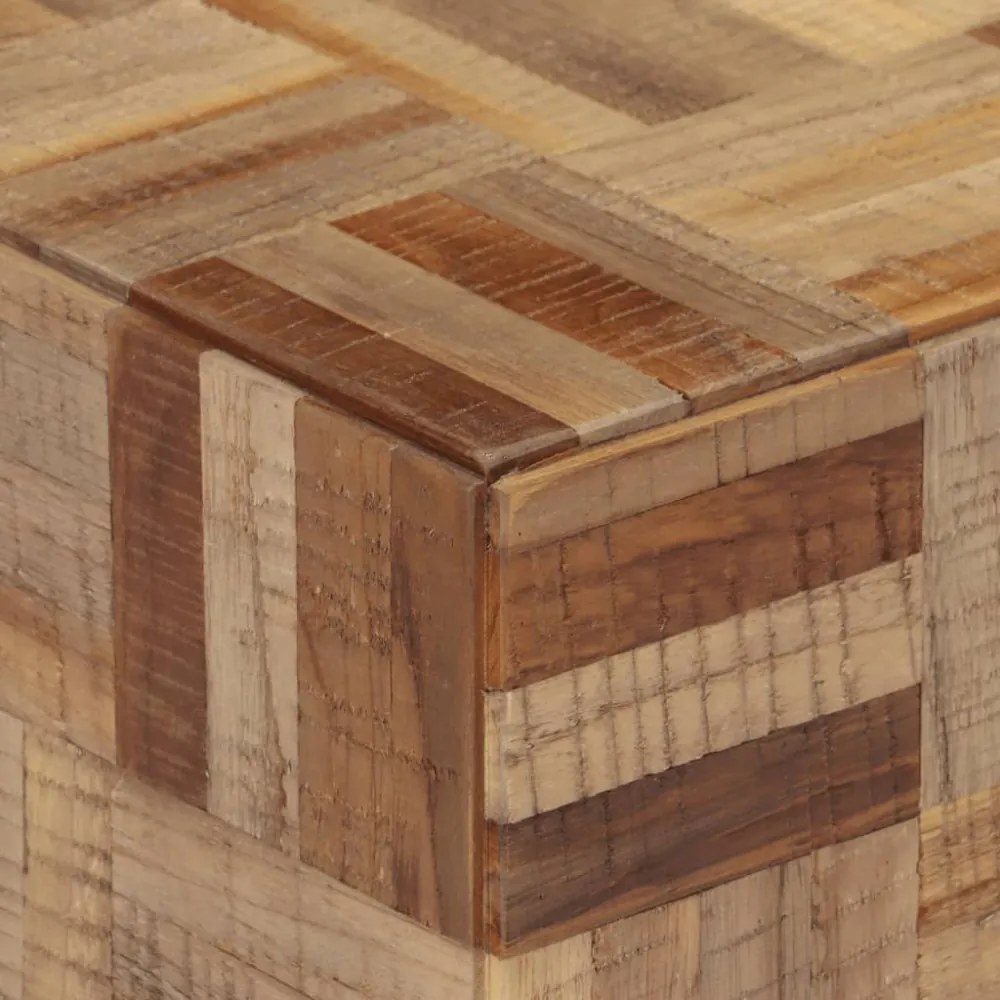 tömör újrahasznosított tíkfa pad 110 x 35 x 45 cm