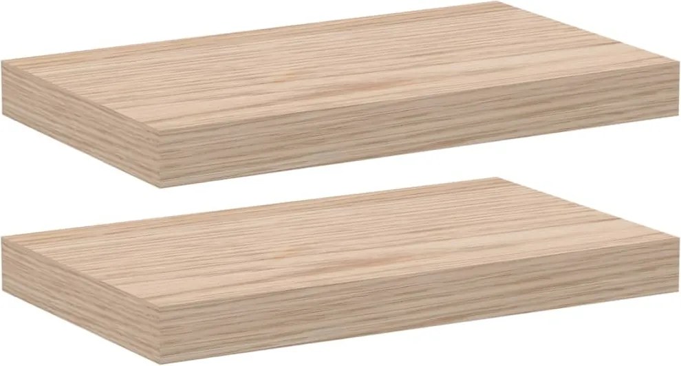 vidaXL 2 db szerelt fa függőpolc 40 x 23,5 x 4 cm