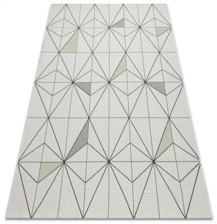 Fonott sizal color szőnyeg 19447/062 Rombusz Háromszögek Krém