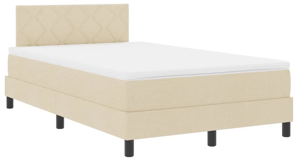 Box Spring Ágy Matraccal & LED Krém 120x200 cm Szövet