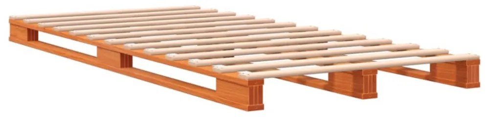 viaszbarna tömör fenyőfa raklapágy 90 x 200 cm