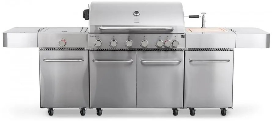 G21 Nevada BBQ konyha Premium Line gázgrill, 8 égőfej + ajándék nyomáscsökkentő (6390340)