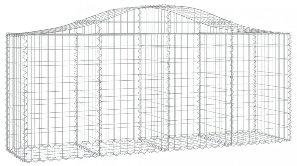 25 db íves horganyzott vas gabion kosár 200x50x80/100 cm