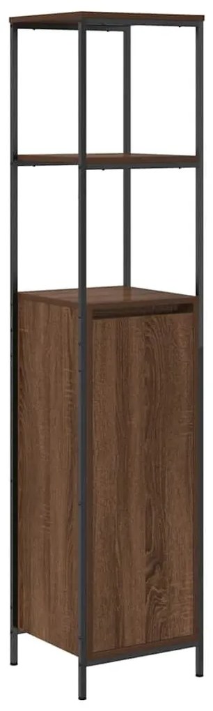barna tölgy fürdőszobaszekrény polcokkal 36x35x165 cm