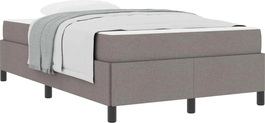 vidaXL Boxrugós ágy Tópszínű 120 x 190 cm szövet