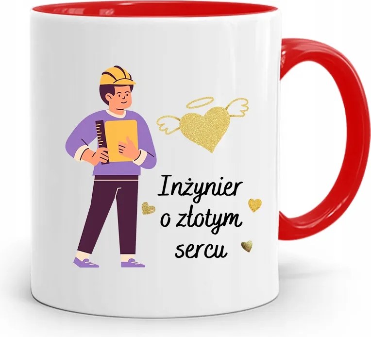 Mérnöknek Piros Ajándék Bögre fényképes nyomtatással