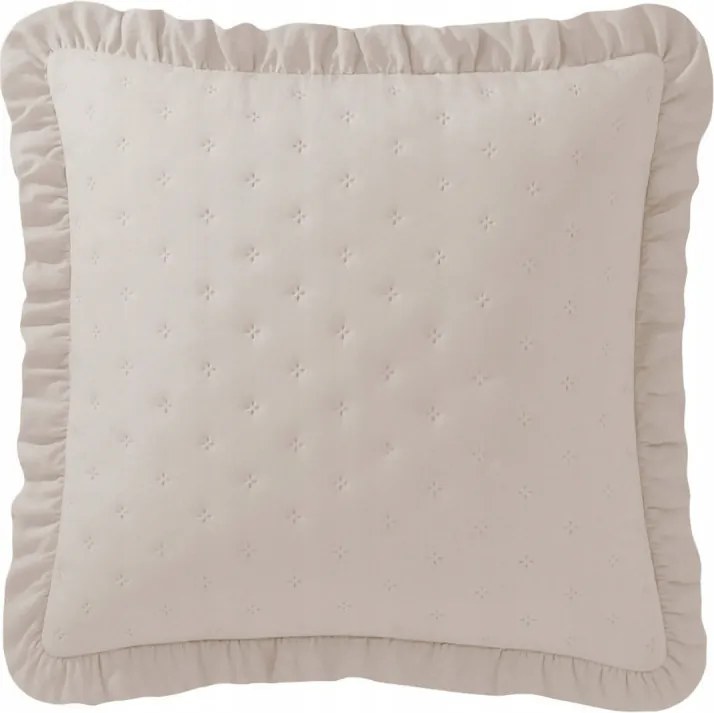 Celia steppelt díszpárnahuzat fodros mintával 45x45 cm Bézs