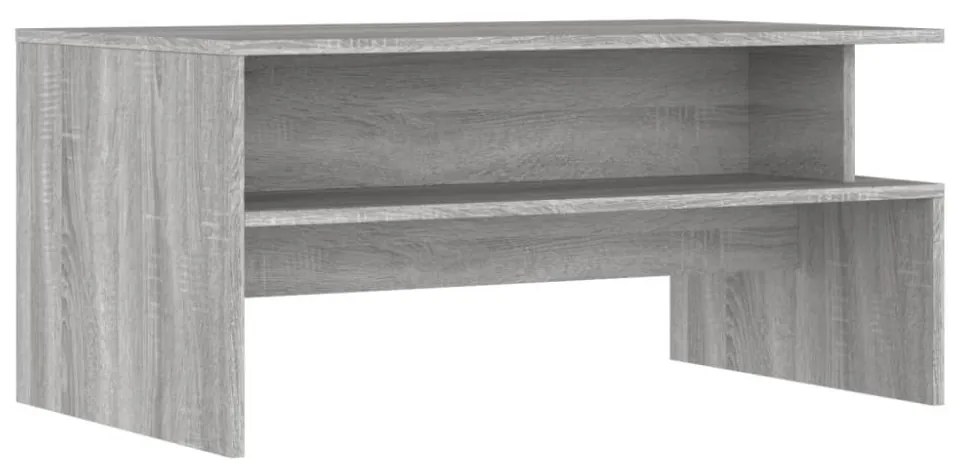 szürke sonoma színű szerelt fa dohányzóasztal 90 x 55 x 42,5 cm
